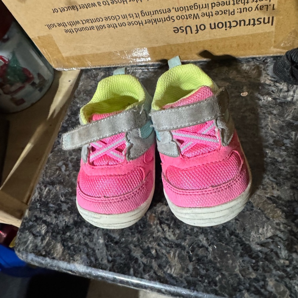 Stride Rite Pink and Gray Kids Sneakers